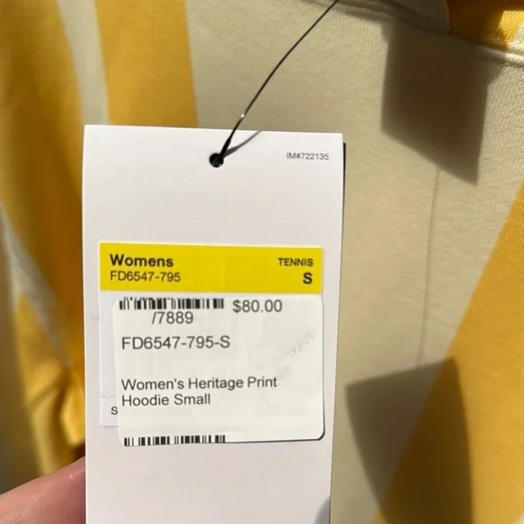 Nike Yellow and White Hoodie Relaxed Fit Sweatshirt - Picture 3 of 3